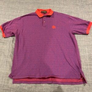 Vintage Mens XL Polo Shirt All Over Budweiser Beer 100% Cotton USA 90s READ